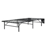 Elevated Black Twin Foldable Metal Platform Bed Frame - Ornate Home