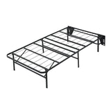 Elevated Black Twin Foldable Metal Platform Bed Frame - Ornate Home