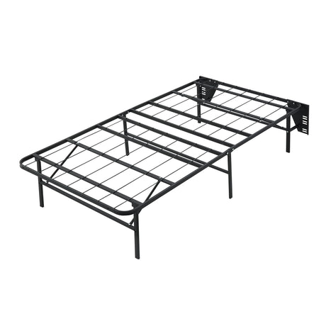 Elevated Black Twin Foldable Metal Platform Bed Frame - Ornate Home