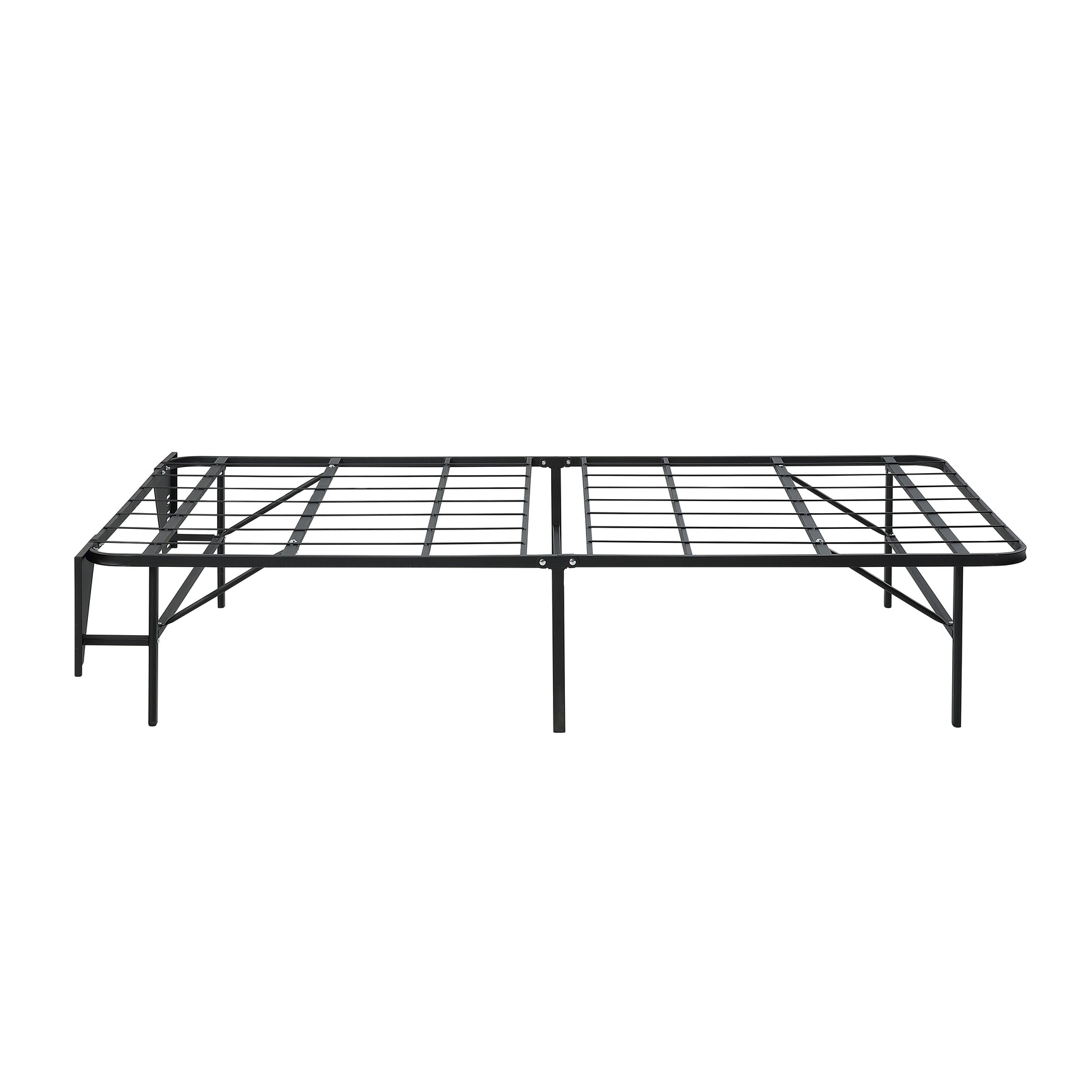 Elevated Black Twin Foldable Metal Platform Bed Frame - Ornate Home
