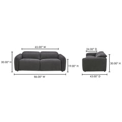 Eli Dusk Grey Power Recliner Sofa - Ornate Home