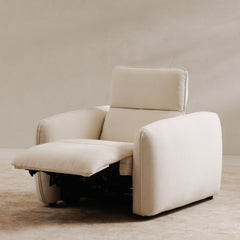 Eli Warm White Power Recliner Chair - Ornate Home