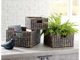 Elian Antique Gray Basket (Set of 3) (Online Special Price) - Ornate Home