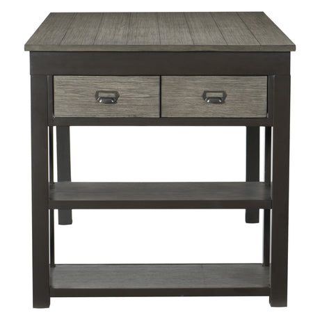 Elias Gray/Gunmetal Counter Height Table - Ornate Home