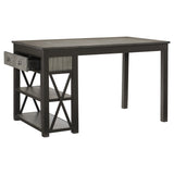 Elias Gray/Gunmetal Counter Height Table - Ornate Home