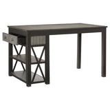 Elias Gray/Gunmetal Counter Height Table - Ornate Home