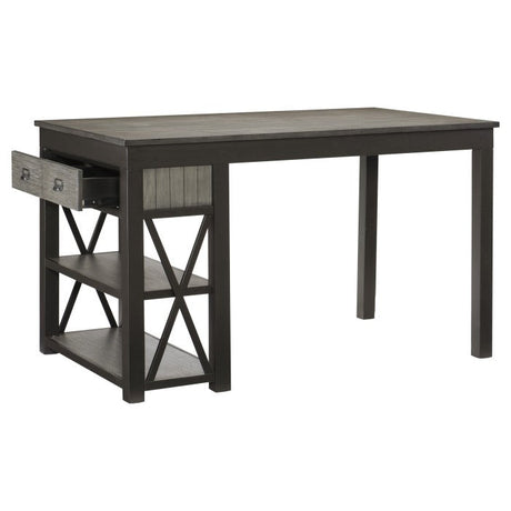 Elias Gray/Gunmetal Counter Height Table - Ornate Home