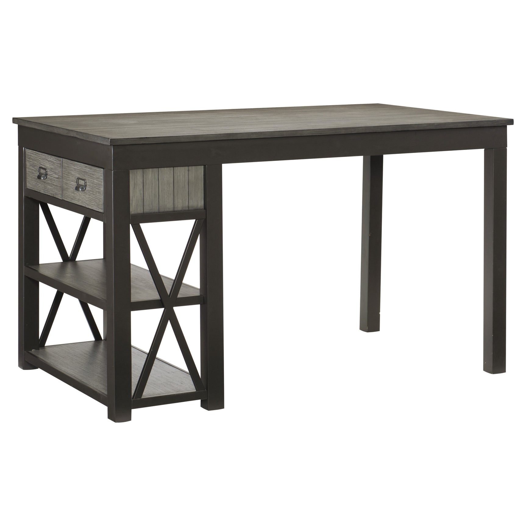 Elias Gray/Gunmetal Gray 5-Piece Dining Table Set - Ornate Home