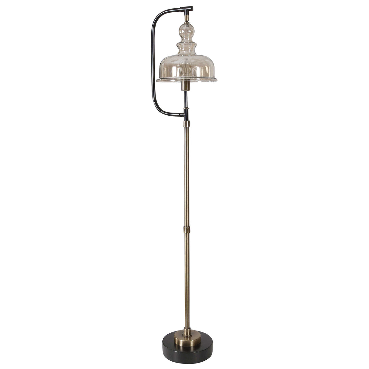 Elieser Brass/Bronze Industrial Floor Lamp - Ornate Home