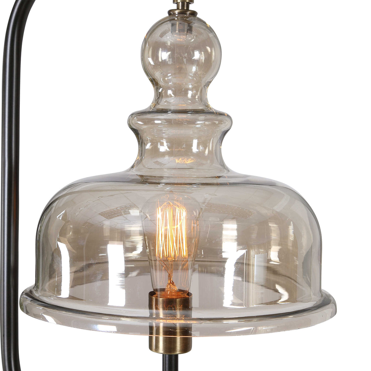 Elieser Brass/Bronze Industrial Floor Lamp - Ornate Home