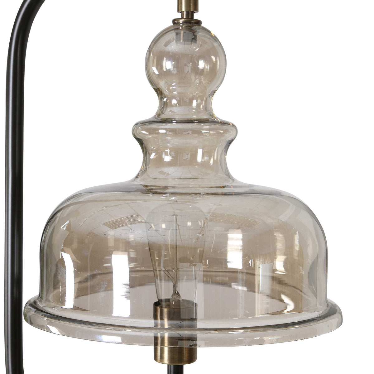 Elieser Brass/Bronze Industrial Floor Lamp - Ornate Home