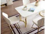 Marsel Cream Dining Room Set (Consol With Mirror & Dining Table & 6 Dining Chair)