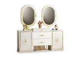 Marsel Cream Dining Room Set (Consol With Mirror & Dining Table & 6 Dining Chair)