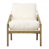 Elin White/Natural Occasional Chair - Ornate Home