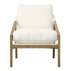 Elin White/Natural Occasional Chair - Ornate Home