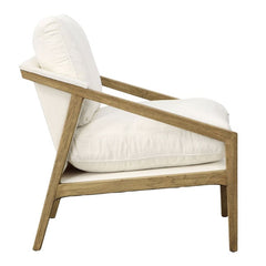 Elin White/Natural Occasional Chair - Ornate Home