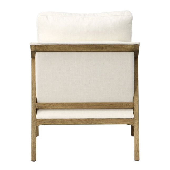 Elin White/Natural Occasional Chair - Ornate Home