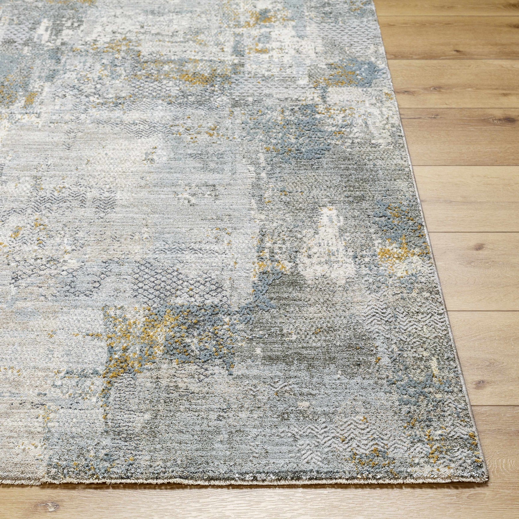 Elina Textured Abstract Rug with Fringes - Ornate Home