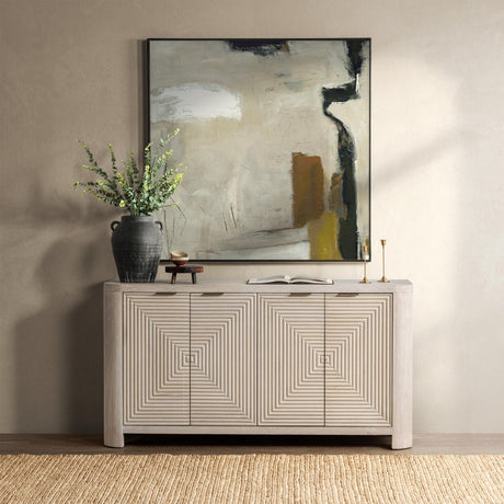 Elina Vanilla Grove 4 Door Cabinet - Ornate Home