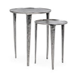 Elinor Antique Nickel Nesting Accent Tables (Set of 2) - Ornate Home