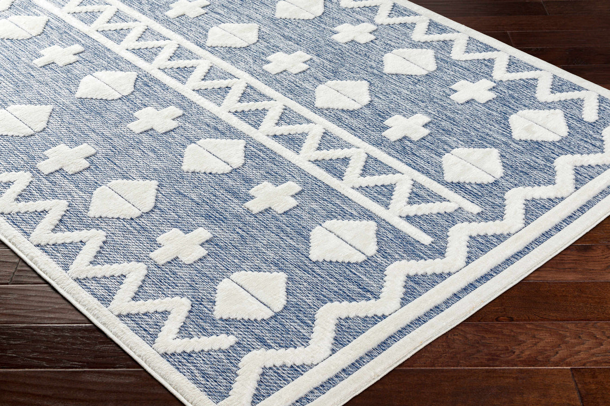 Elio Blue Outdoor Rug - Clearance - Ornate Home