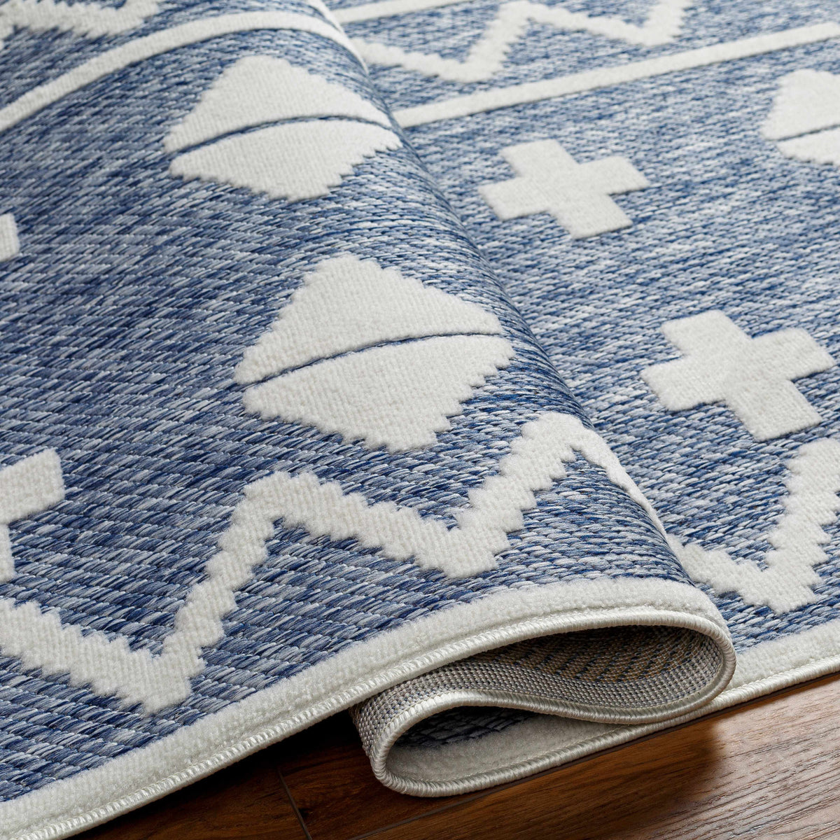 Elio Blue Outdoor Rug - Clearance - Ornate Home