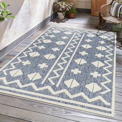 Elio Blue Outdoor Rug - Clearance - Ornate Home