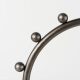 Elio Gunmetal Gray Large Studded Hoop Object - Ornate Home