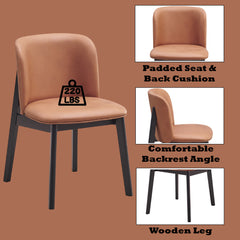 Eliora Camel Side Chair - Ornate Home