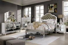 Eliora Silver 5 Pc Queen Bedroom Set - Ornate Home