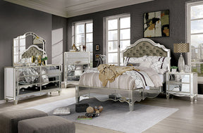 Eliora Silver 5 Pc Queen Bedroom Set - Ornate Home