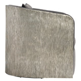 Eliot Burnished Aluminum/Grey Fabric Swivel Chair - Ornate Home