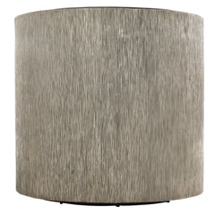 Eliot Burnished Aluminum/Grey Fabric Swivel Chair - Ornate Home