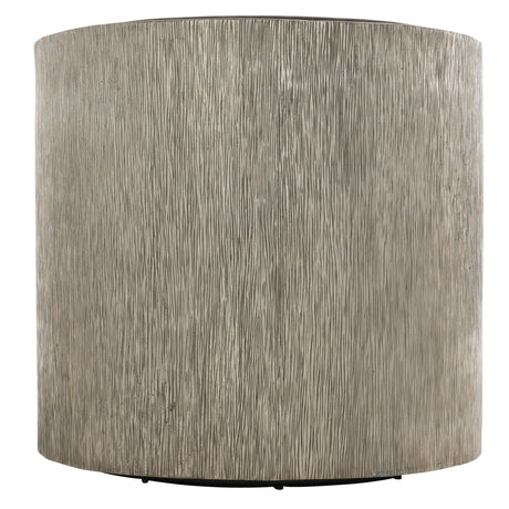 Eliot Burnished Aluminum/Grey Fabric Swivel Chair - Ornate Home