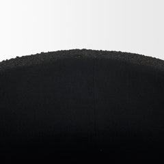 Elise Black Boucle Upholstered Storage Ottoman - Ornate Home
