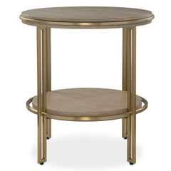 Elise Brass Round Side Table - Ornate Home