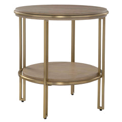 Elise Brass Round Side Table - Ornate Home