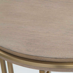 Elise Brass Round Side Table - Ornate Home