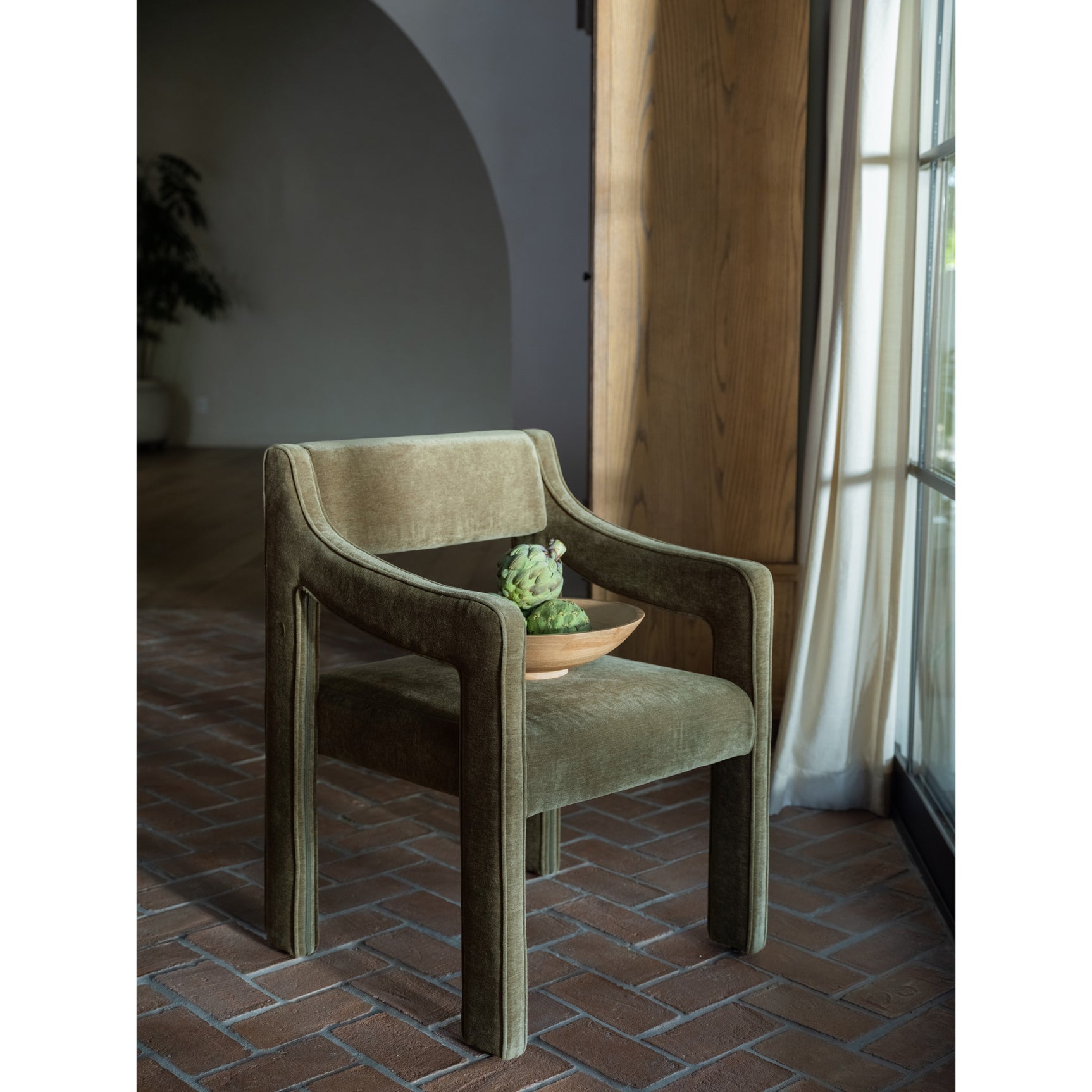 Elise Cedar Green Dining Chair - Ornate Home