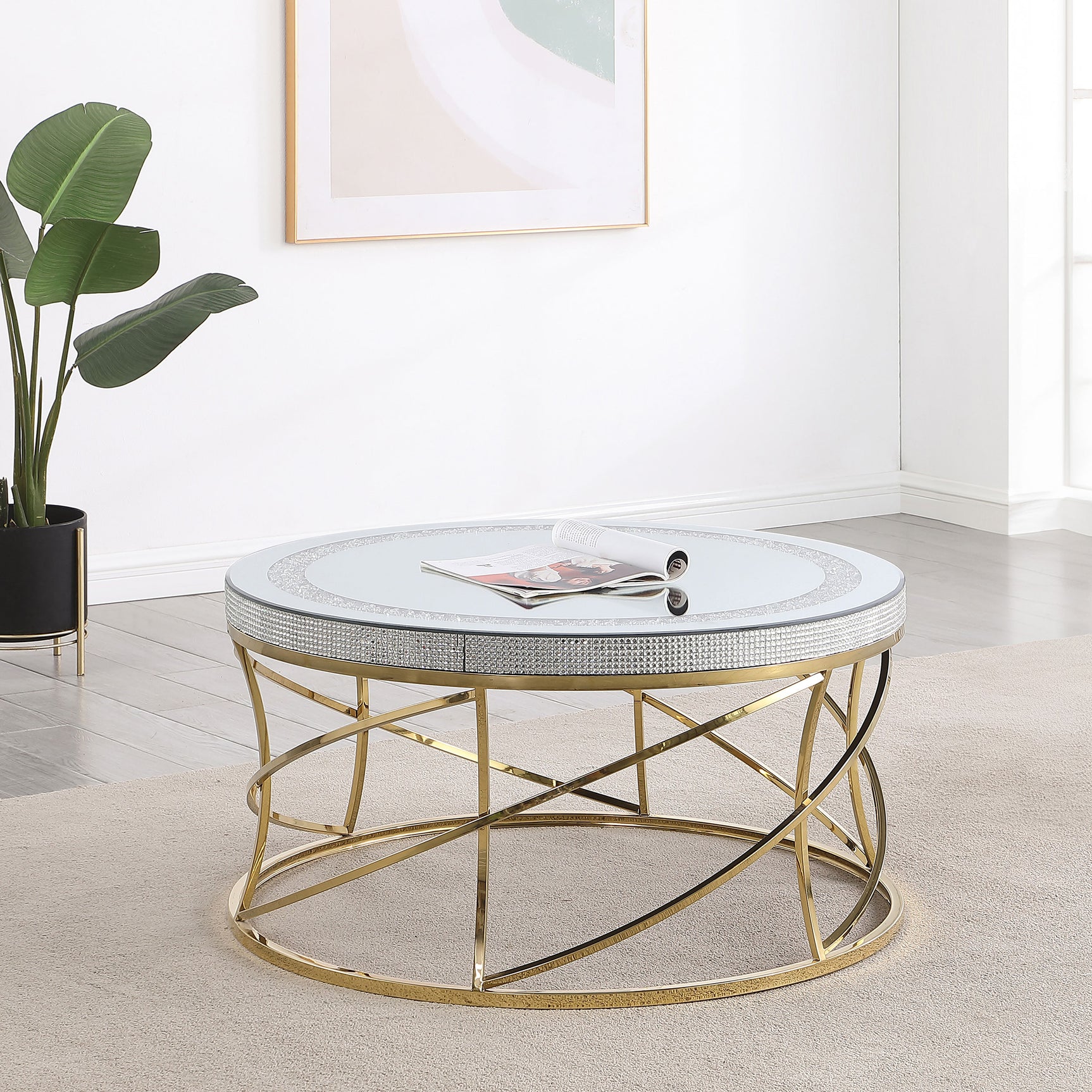 Elise Gold Coffee Table - Ornate Home