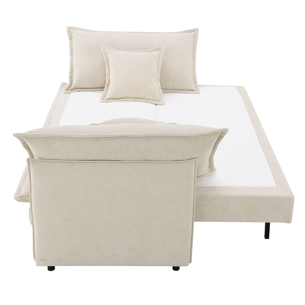 Elisea Beige Sofa w/Sleeper - Ornate Home