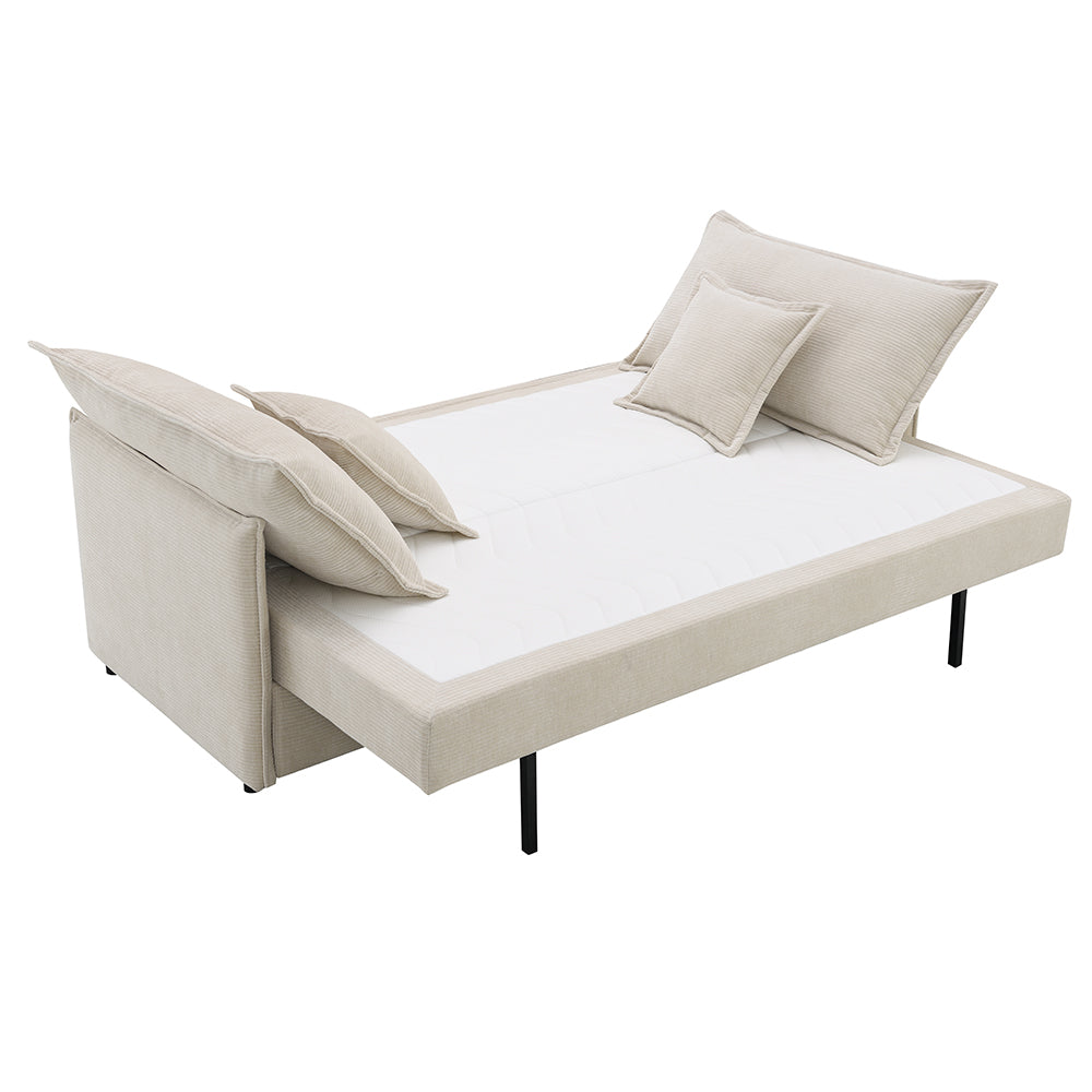 Elisea Beige Sofa w/Sleeper - Ornate Home