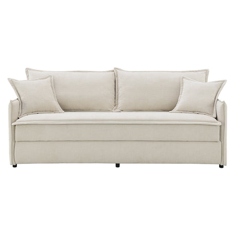 Elisea Beige Sofa w/Sleeper - Ornate Home