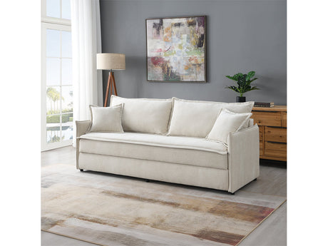 Elisea Beige Sofa w/Sleeper - Ornate Home
