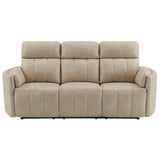 Elison Dark Beige Motion Sofa - Ornate Home