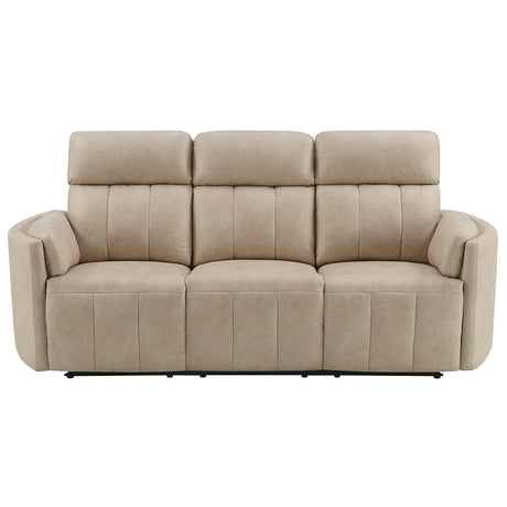 Elison Dark Beige Motion Sofa - Ornate Home