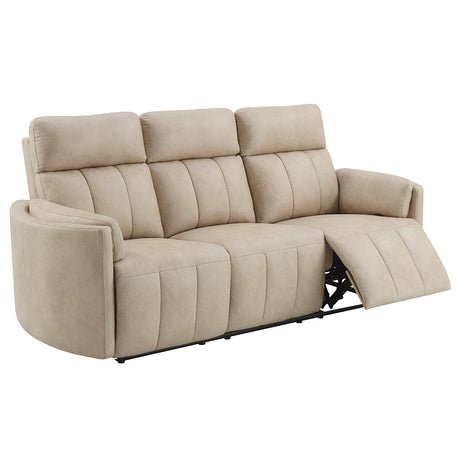 Elison Dark Beige Motion Sofa - Ornate Home