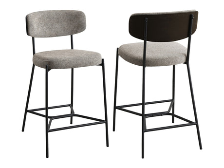 Elison Light Brown Counter Height Bar Stool (Set of 2) - Ornate Home