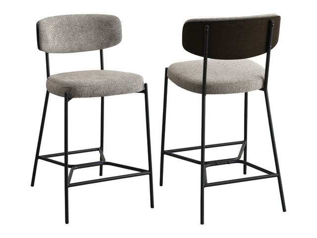 Elison Light Brown Counter Height Bar Stool (Set of 2) - Ornate Home