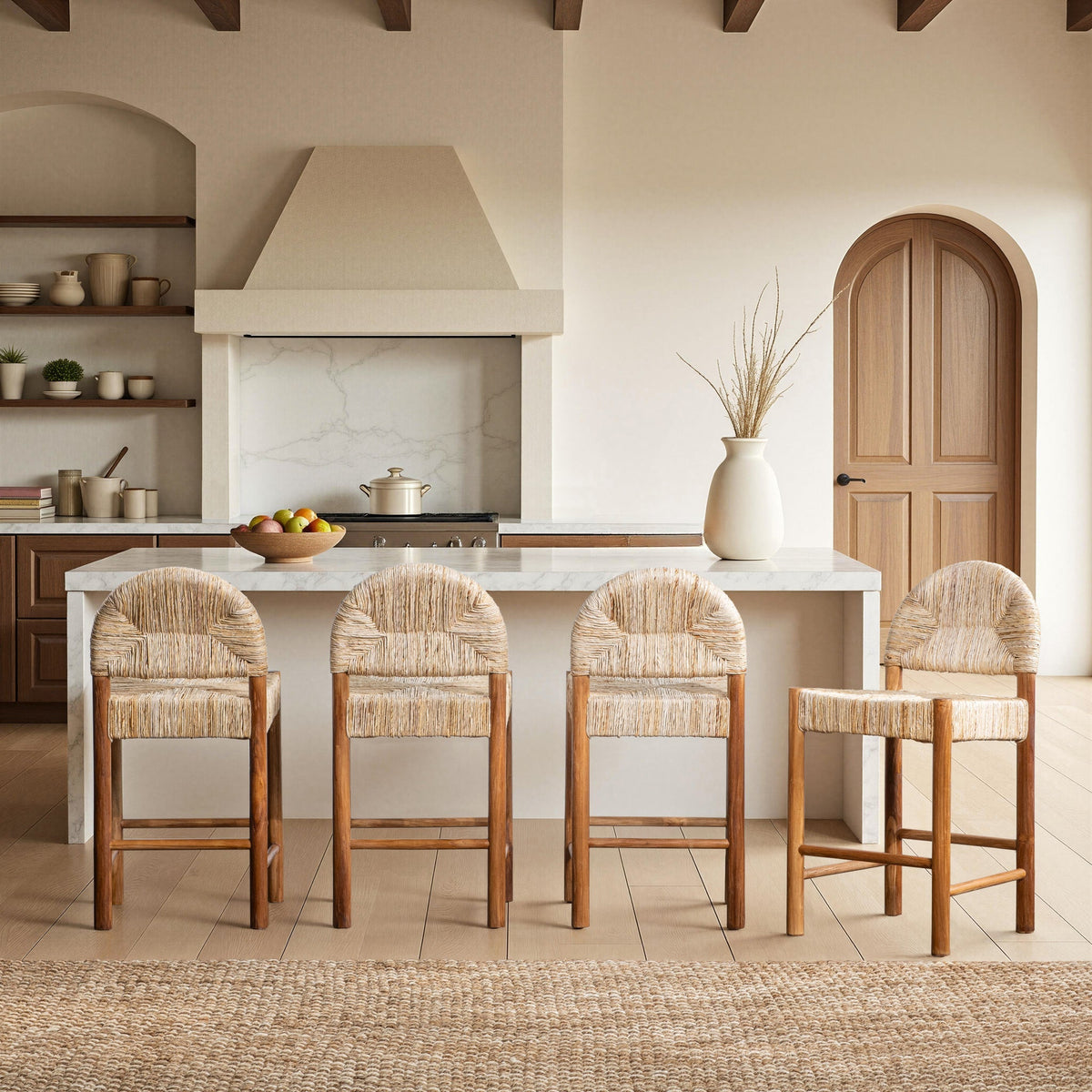 Elissa Natural Counter Stool by Classic Home | Ornate Home